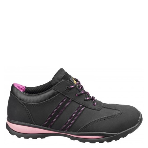 Amblers FS47 Black/Pink Ladies Safety Trainers
